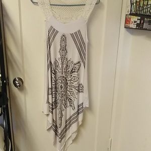 Long tank one size fits most white and black